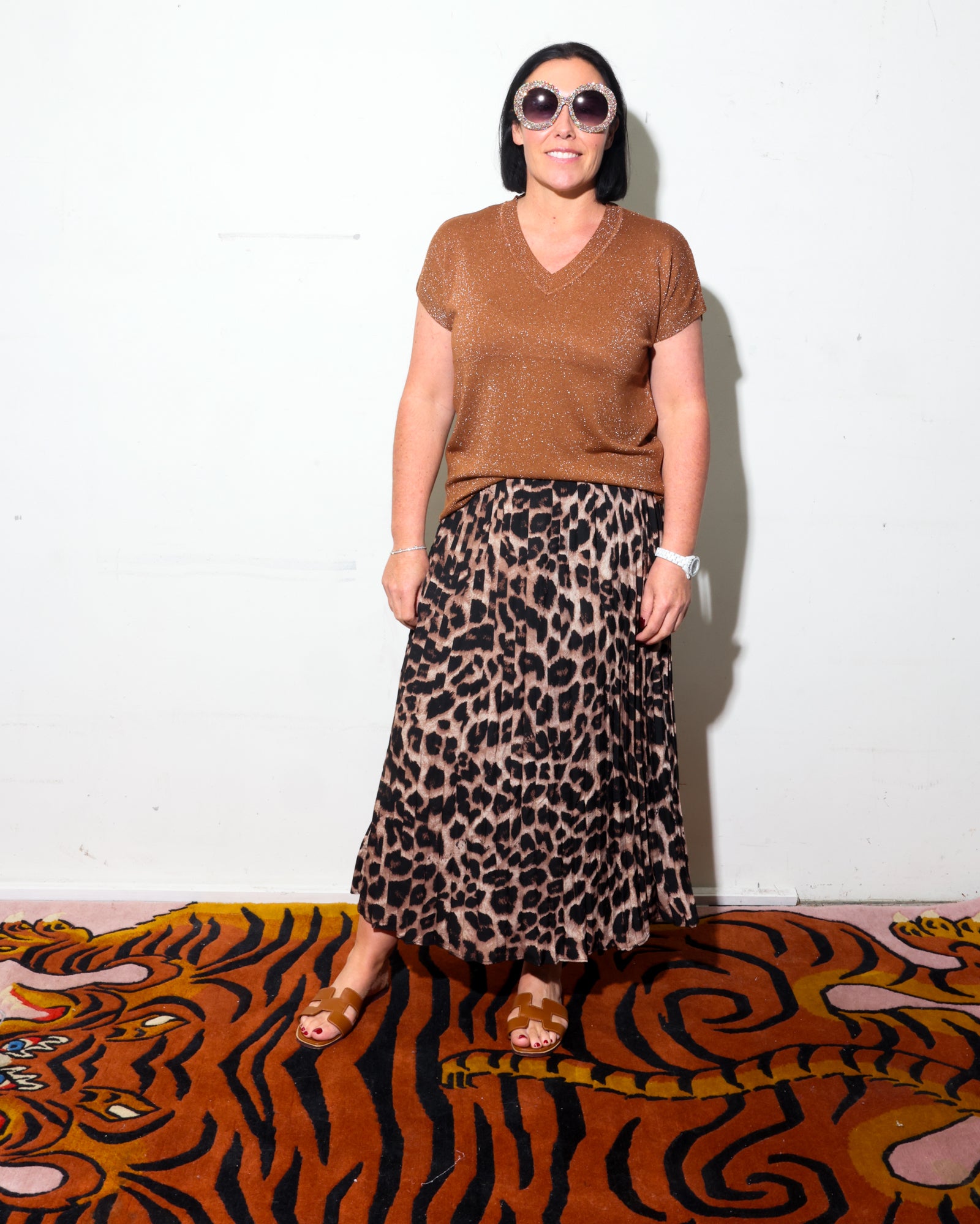 V-Neck Short Sleeve Lurex - Humphrey