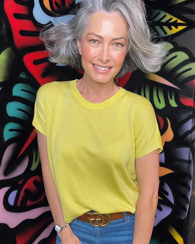 Short Sleeve Lurex - Sunshine